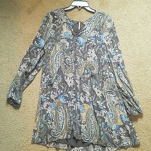 Free People floral tunic dress